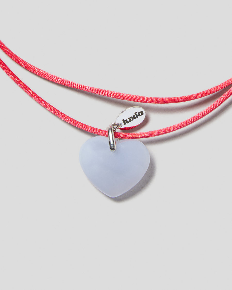 LARGE BLUE CHALCEDONY HEART