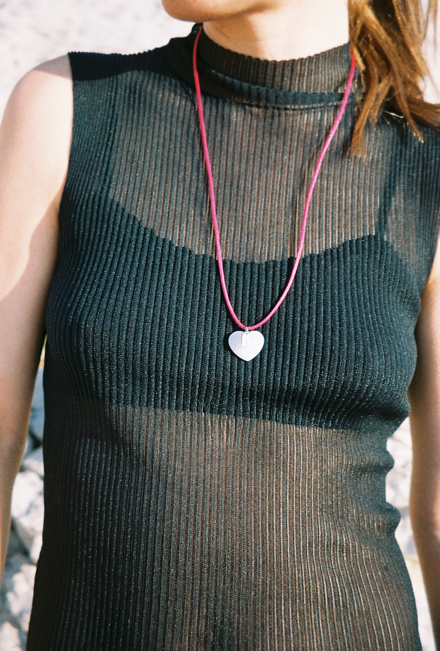 LARGE BLUE CHALCEDONY HEART